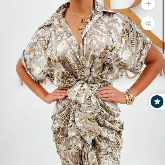 Prinzzesa Boutique Mable snake olive green dress - Picture 1 of 5